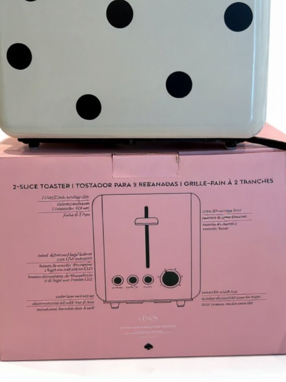 Kate Spade Deco Dot 2- Slice Toaster - Picture 4 of 4